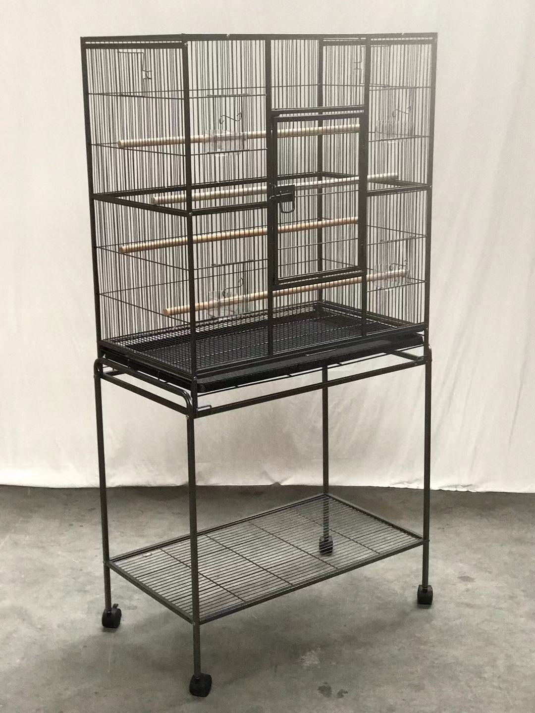 161 Cm Bird Cage Parrot Aviary Pet Stand-Alone Budgie Perch Castor Wheels