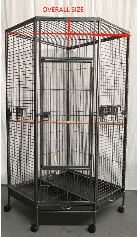 162Cm Large Corner Bird Cage Pet Parrot Aviary Perch Castor Wheel