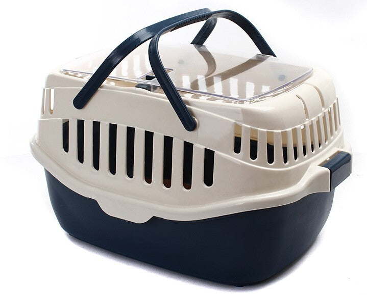 Medium Pet Crate Carrier Cage With Mat (Blue)