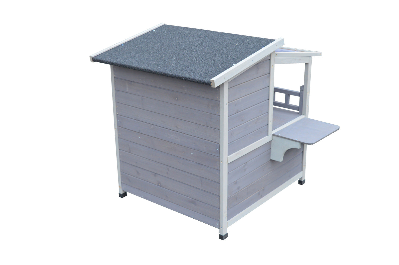 2 Story Outdoor Cat Shelter Condo With Escape Door Rainproof Kitty House