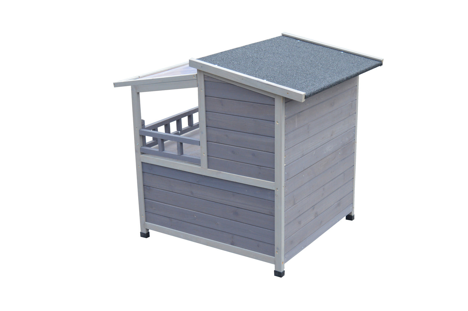 2 Story Outdoor Cat Shelter Condo With Escape Door Rainproof Kitty House