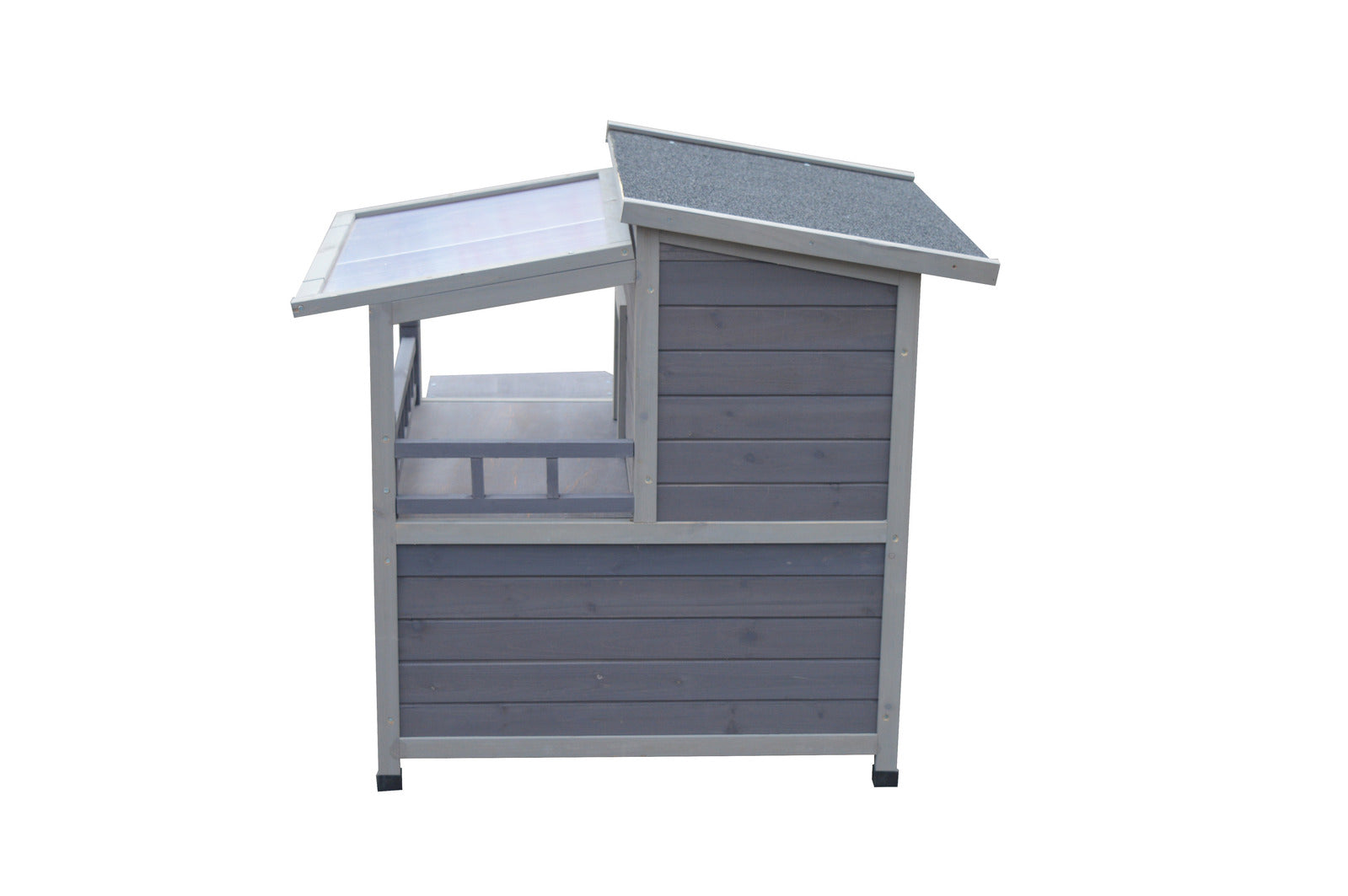 2 Story Outdoor Cat Shelter Condo With Escape Door Rainproof Kitty House