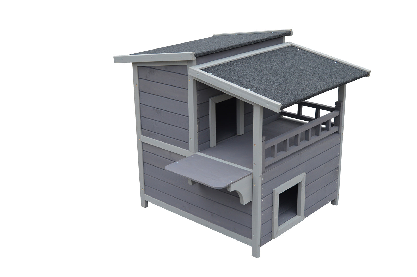 2 Story Cat Shelter Condo With Rainproof Kitty House
