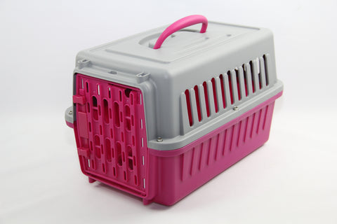 Pink Small Pet Crate Carrier For Dogs, Cats, Rabbits