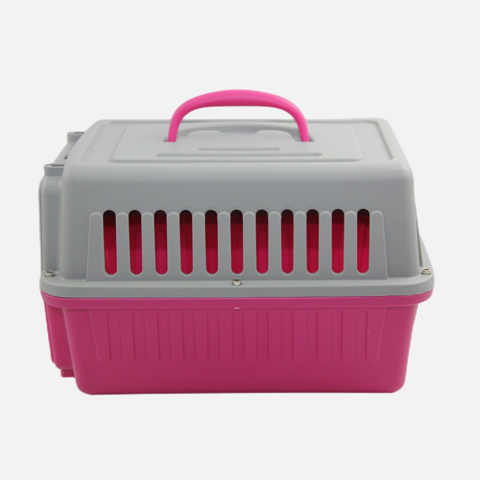 Pink Small Pet Crate Carrier For Dogs, Cats, Rabbits