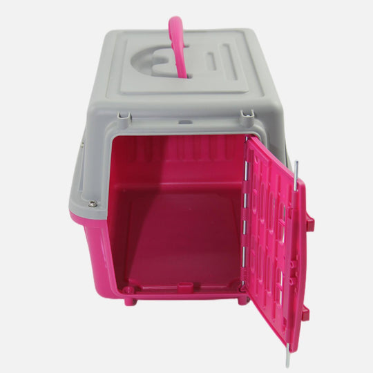 Pink Small Pet Crate Carrier For Dogs, Cats, Rabbits