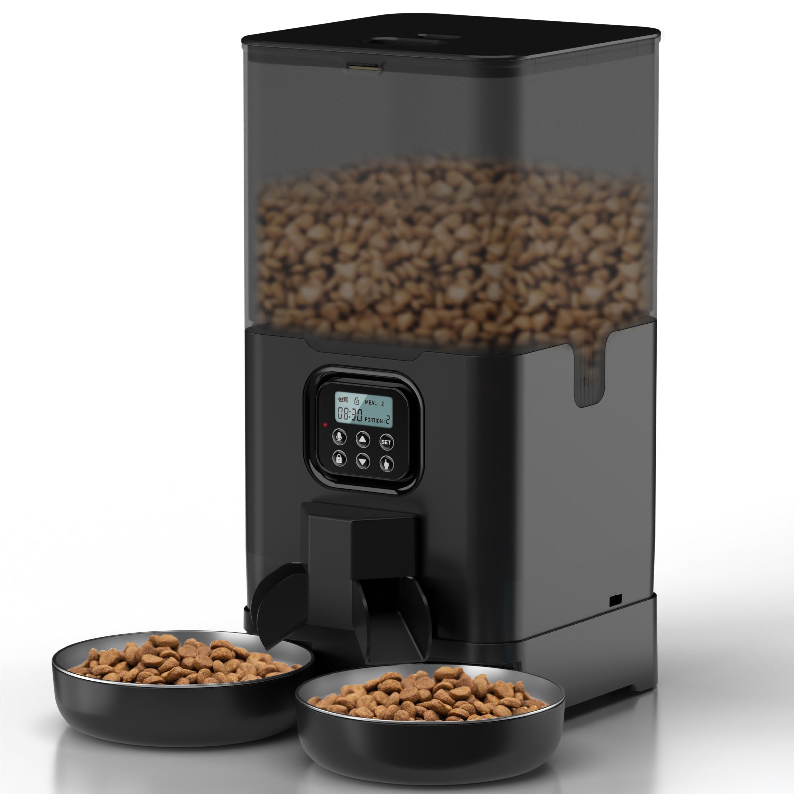 6L Automatic Digital Pet Feeder With Double Food Bowl