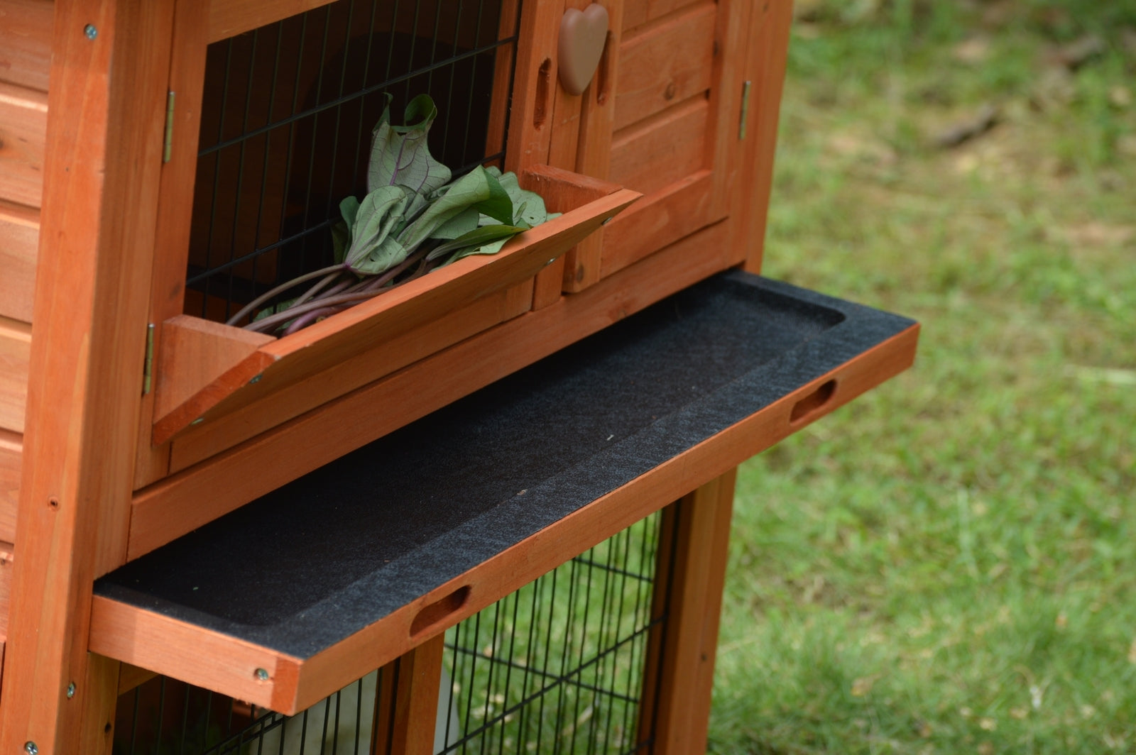 Double Storey Rabbit Hutch Guinea Pig Cage , Ferret Cage W Pull Out Tray
