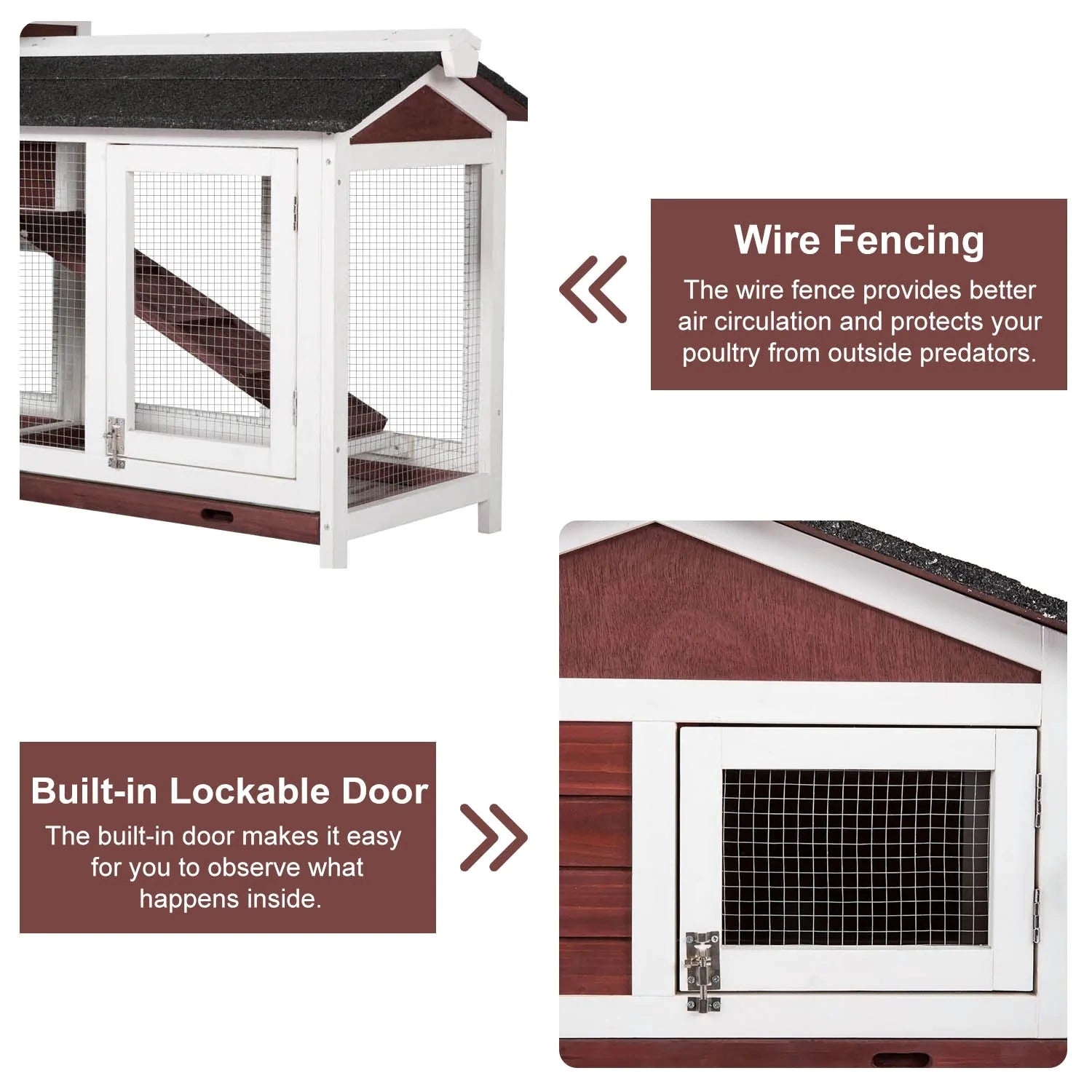 Double Storey Large Rabbit Hutch Guinea Pig Cat Cage , Ferret Cage