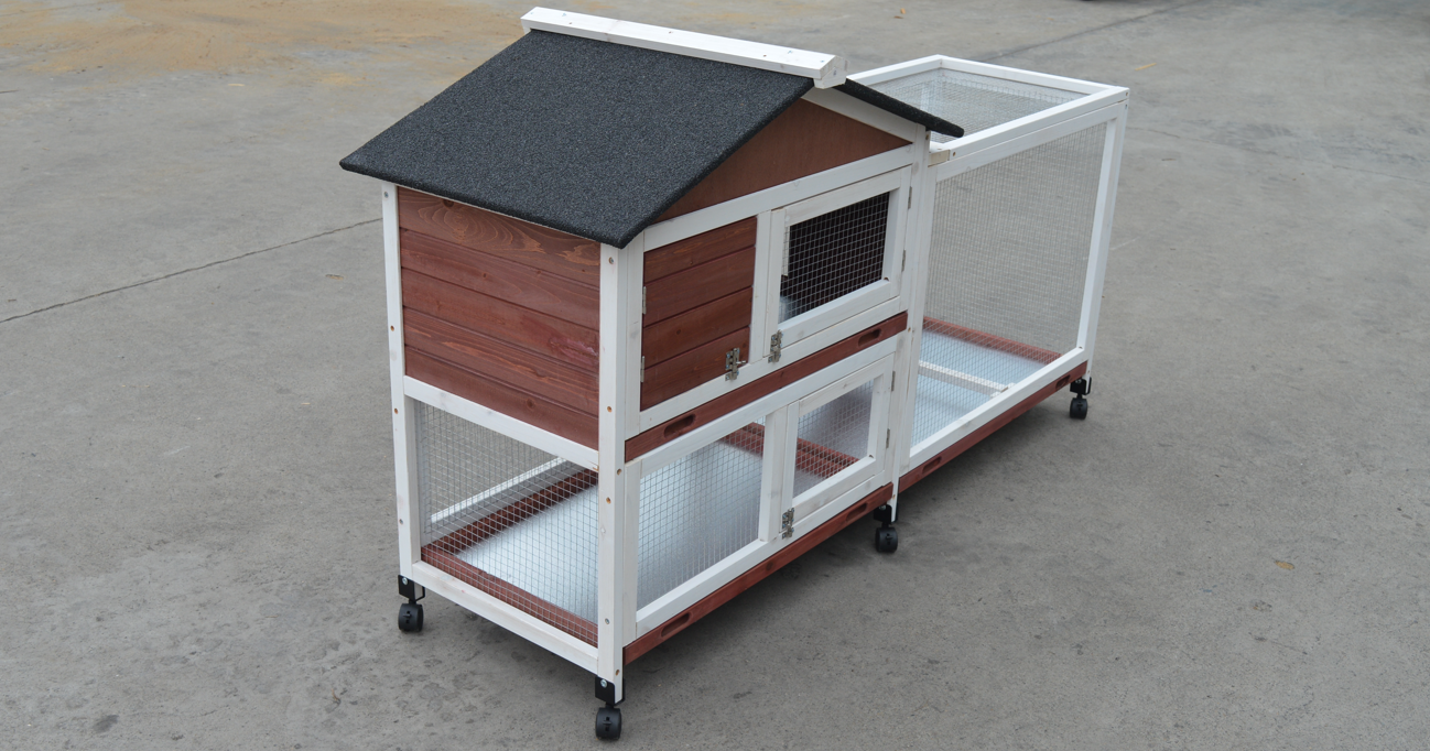 Double Storey Large Rabbit Hutch Guinea Pig Cage , Ferret Cage
