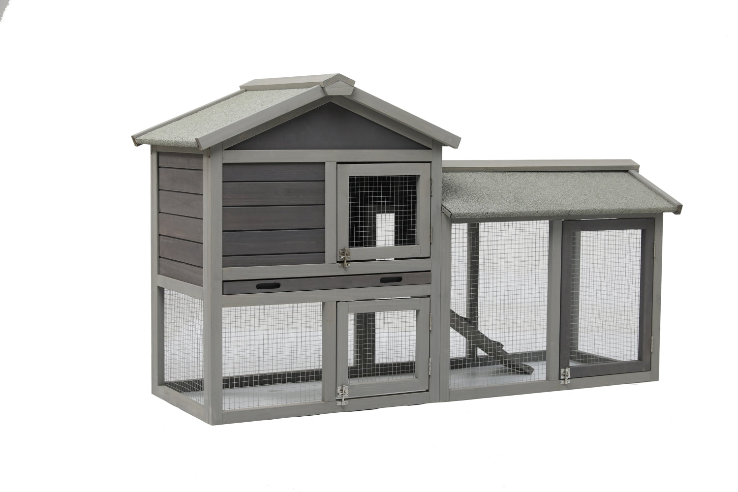 148Cm Rabbit Hutch Quail Run Wooden Cage Guinea Pig Cage House