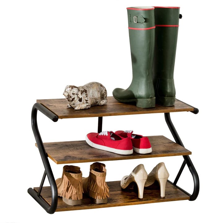 Shoe Rack 3 Tier Black Frame