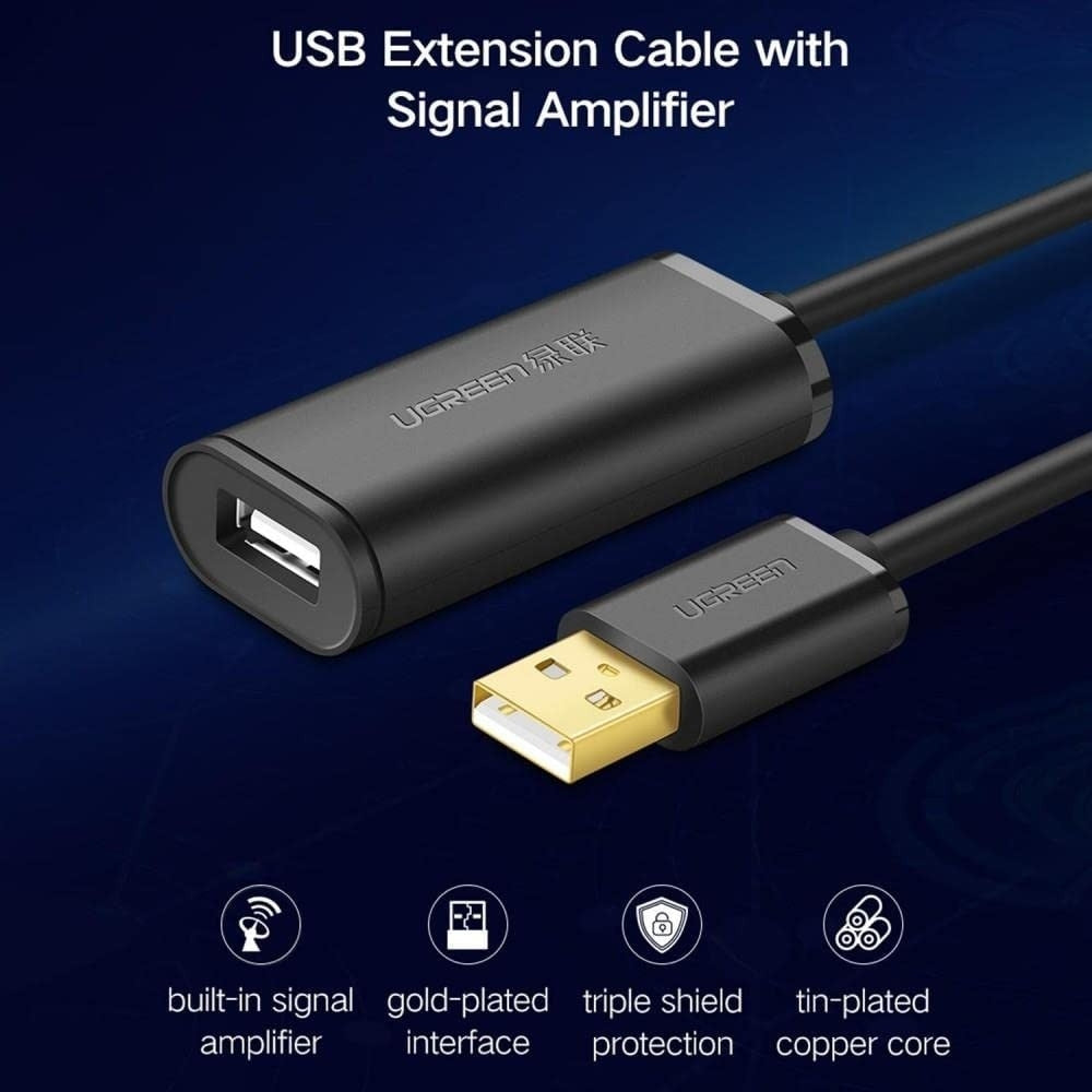 10321 Usb 2.0 Active Extension Cable With Chipset 10M