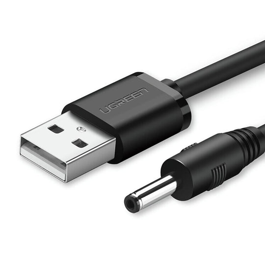 Usb2.0-A To Dc 3.5Mm M/F Charging Cable 1M (Black) 10376 - Computer Cables & Adapters