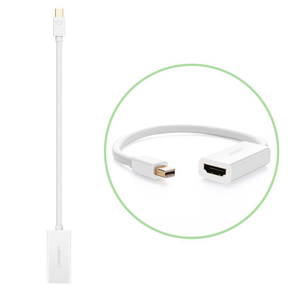 18Cm - Mini Dp To Hdmi Female Converter Cable 18Cm (10460)