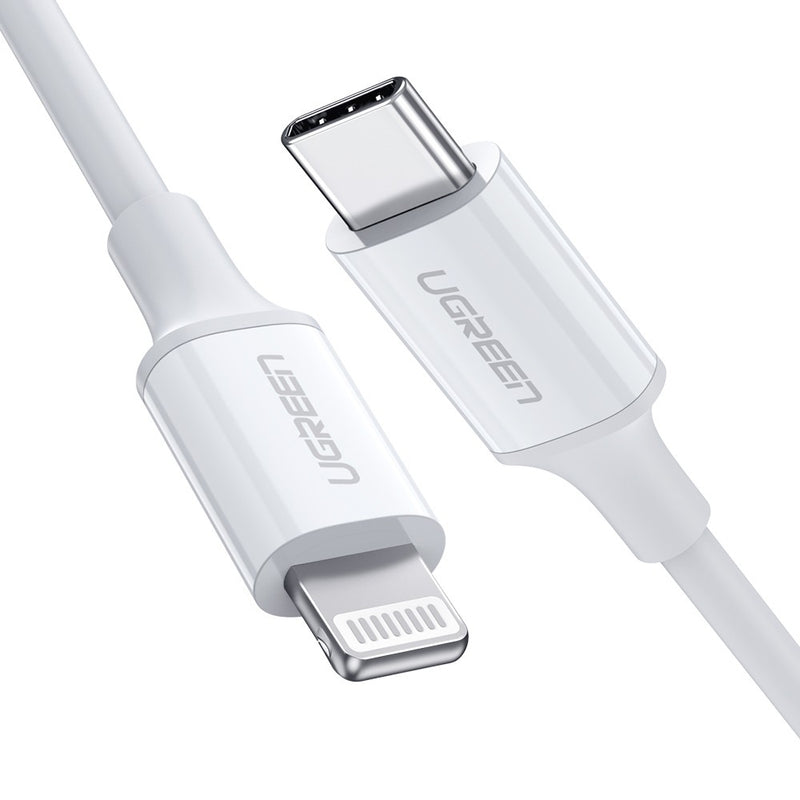 10493 Type-C To Mfi Iphone M/M Cable Rubber Shell 1M White - Computer Cables & Adapters