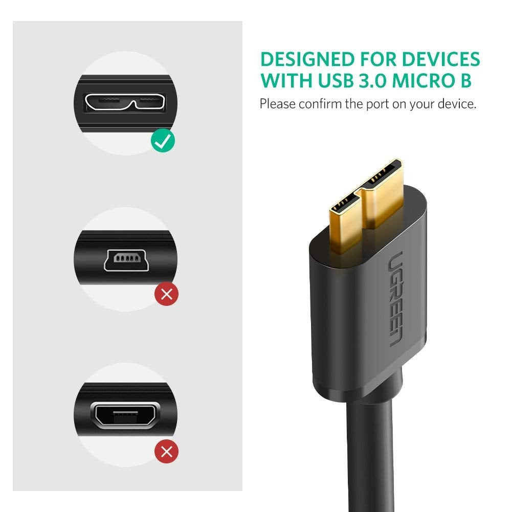 Usb 3.0 A Male To Micro Usb 3.0 Male Cable - Black 2M (10843)