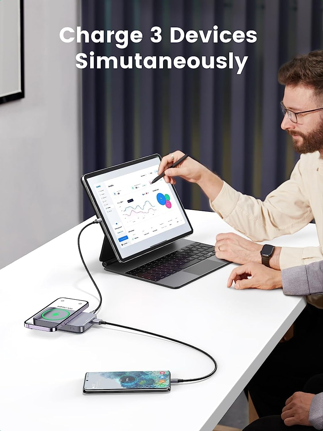 15086 10000Mah Magnetic Wireless Power Bank (Sapce Gray)