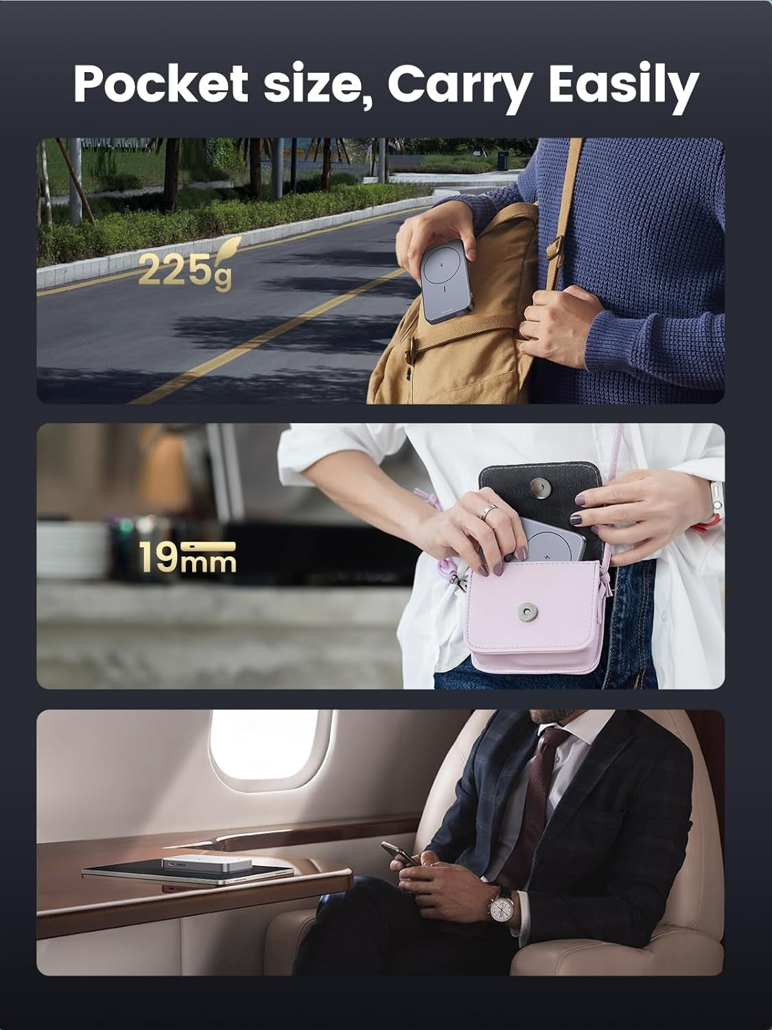 15086 10000Mah Magnetic Wireless Power Bank (Sapce Gray)