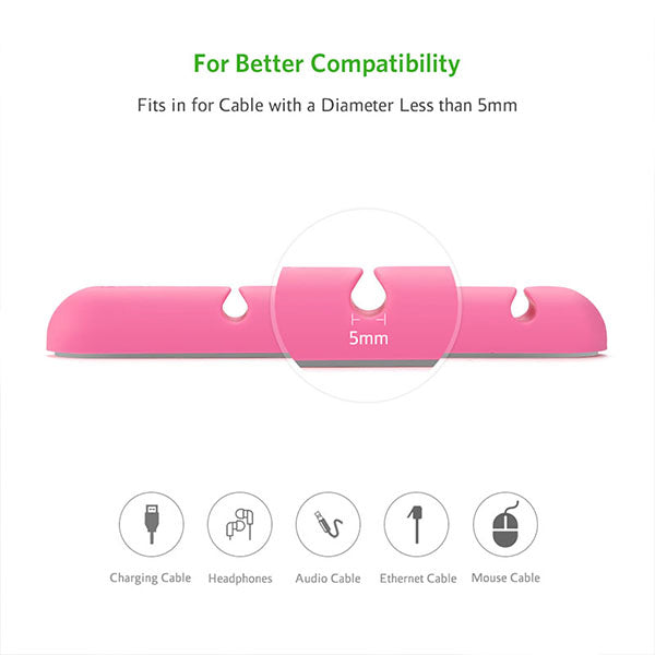 Cable Organizer (2Pcs/Pack) - Pink (30483) | Pink colour