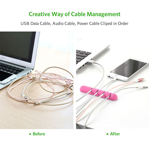 Cable Management - Cable Organizer (2Pcs/Pack) - Pink (30483)