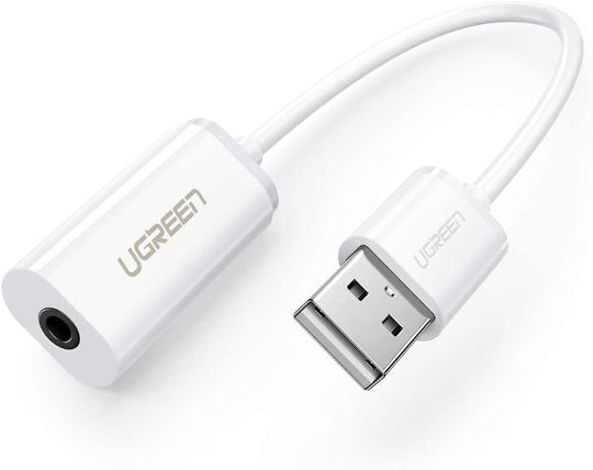 Usb A Male To 3.5 Mm Aux Cable (White) - Computer Cables & Adapters