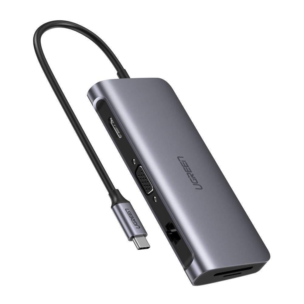 Type C 9 In 1 Multifunction Adapter- Hdmi/ Vga/Gigabit/Typec/Usb3.0 X 3/Sd/Tf | Computer Cables & Adapters