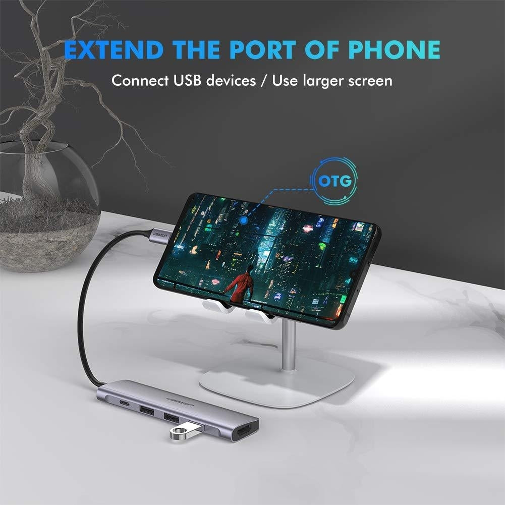 Typec 5 In 1 Adaptor - Hdmi + Usb 3.0*3 + Typec Pd Power Converter with Computer Cables & Adapters