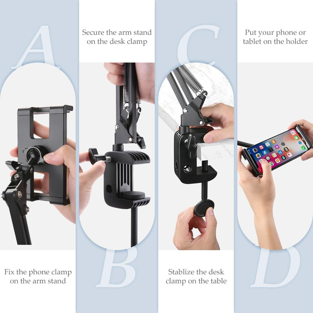 50394 Holder With Folding Long Arm Black | Ugreen Universal