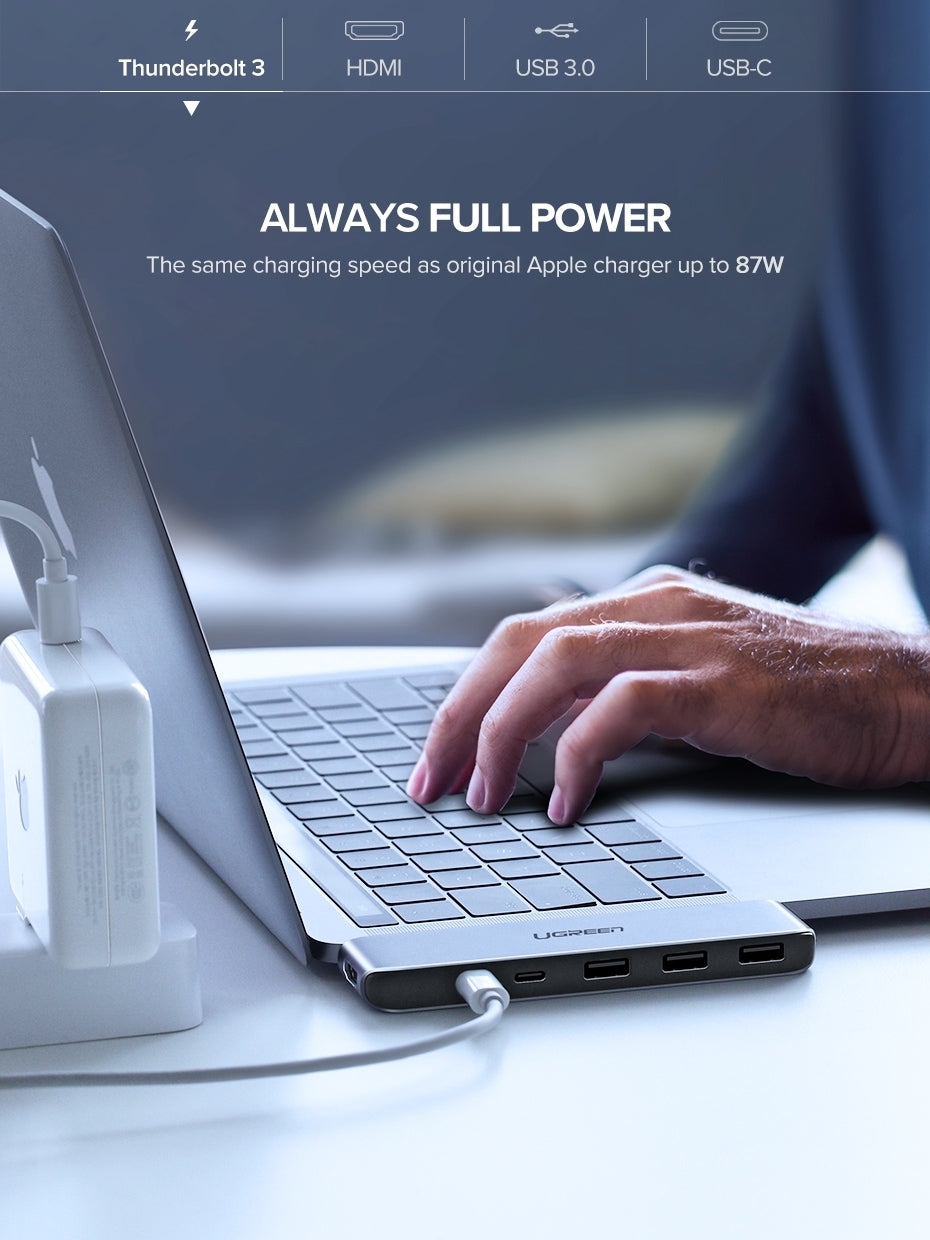 Dual Type-C 5 In 1 To 3*Usb3.0+ Usb-C Female+Pd Converter (50775) | USB Flash Drives