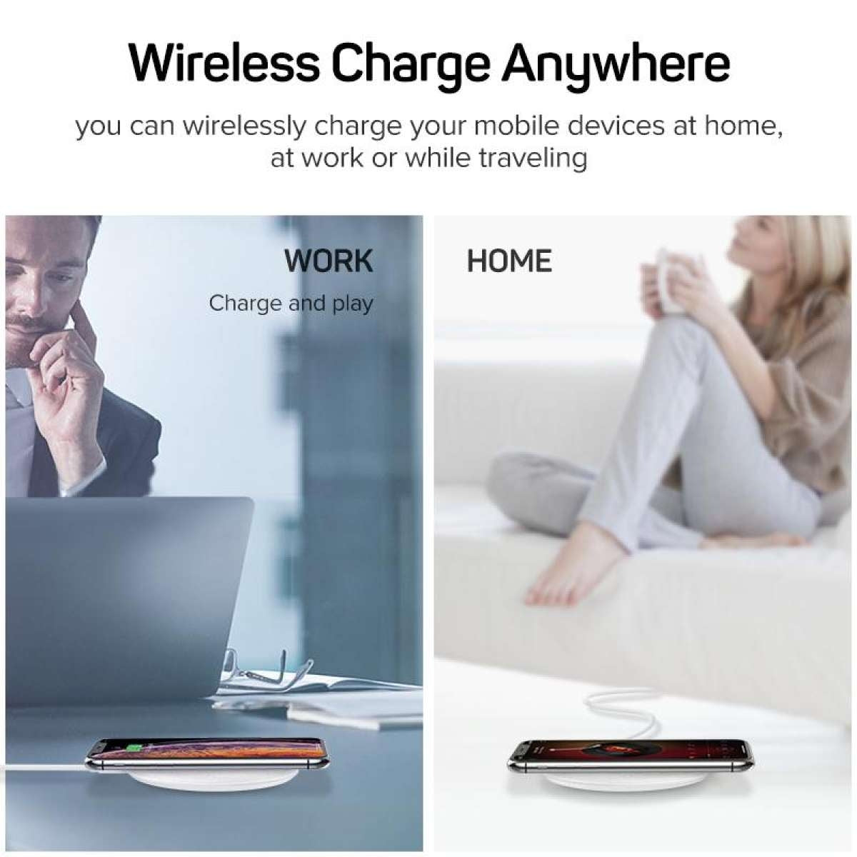 Qi Wireless Charger White 60112 | White colour