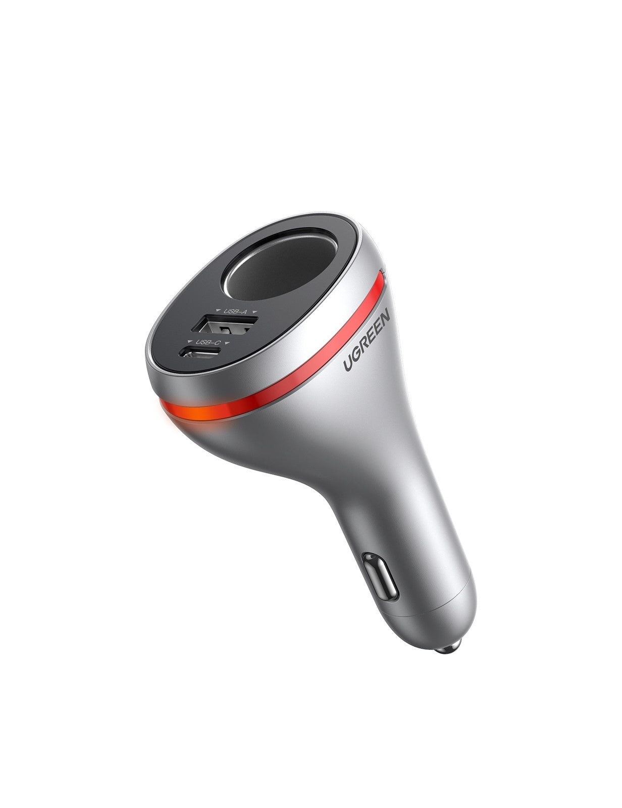 84W Dual Port Car Charger (Space Grey) | Grey colour