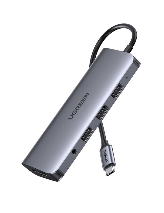 Usb-C To 3*Usb 3.0 A+Hdmi+Vga+Rj45 Gigabit Aux3.5Mm+Pd Converter Gray - Computer Cables & Adapters