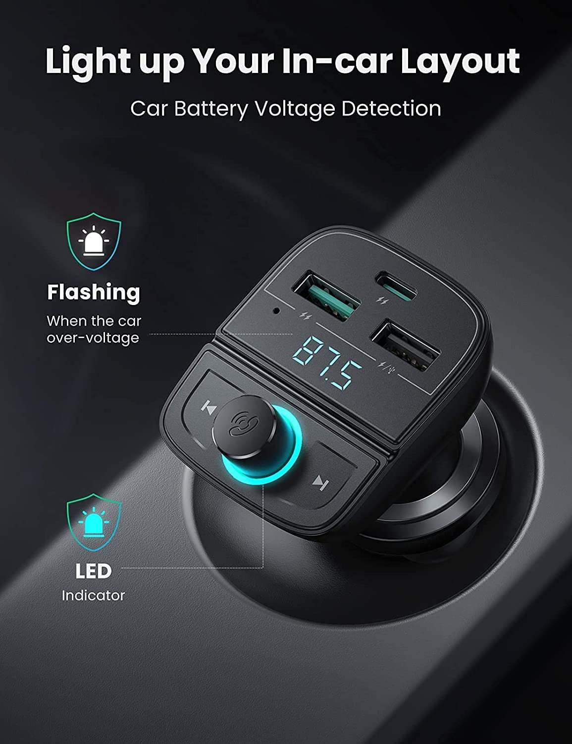 80910 Car Bluetooth 5.0 Fm Transmitter | Ugreen
