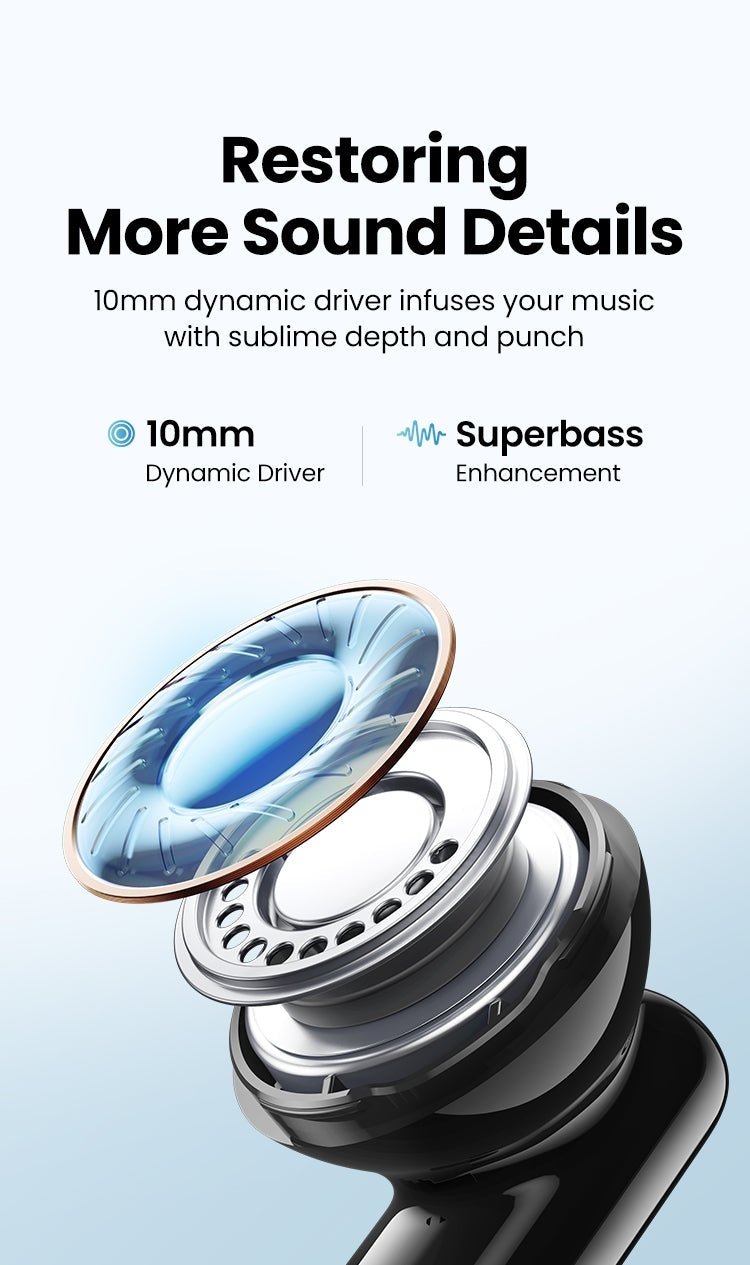 90401 Hitune T3 Active Noise-Cancelling Wireless Earbuds