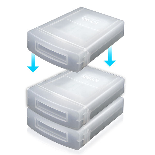 External 3.5" IDE SATA HDD Anti-Static hdd storage Box (Clear), Hard Drives