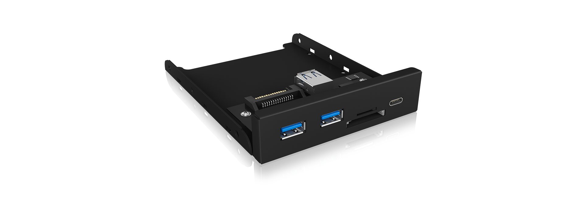 Laptop Stands - Ib-Hub1417-I3 Frontpanel With Usb 3.0 Type-C/A Hub & Card Reader