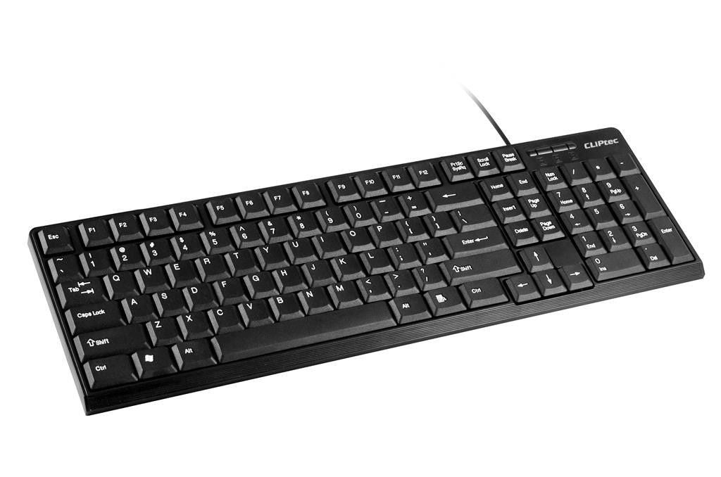Usb Standard Keyboard - Black (Spill-Resistant) - Klassic Design
