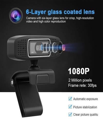 Mobile Accessories - A15 : 1080P Full Hd Usb Webcam With Build In Noise Isolating Mic.