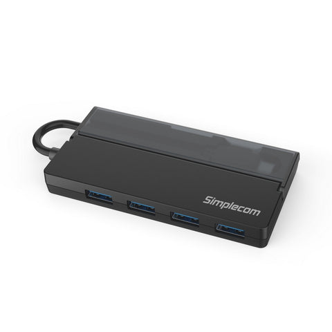 Portable Usb-C To 4 Port Usb-A Hub Usb 3.2 Gen1 With Cable Storage