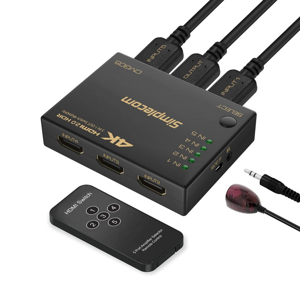 Ultra Hd 5 Way Hdmi Switch 5 In 1 Out Splitterr - TVs & Accessories