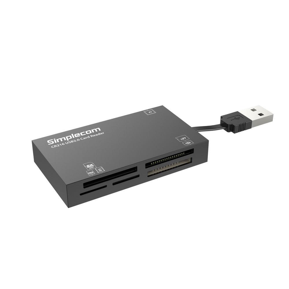 Usb 2.0 All In One Memory Card Reader 6 Slot Black