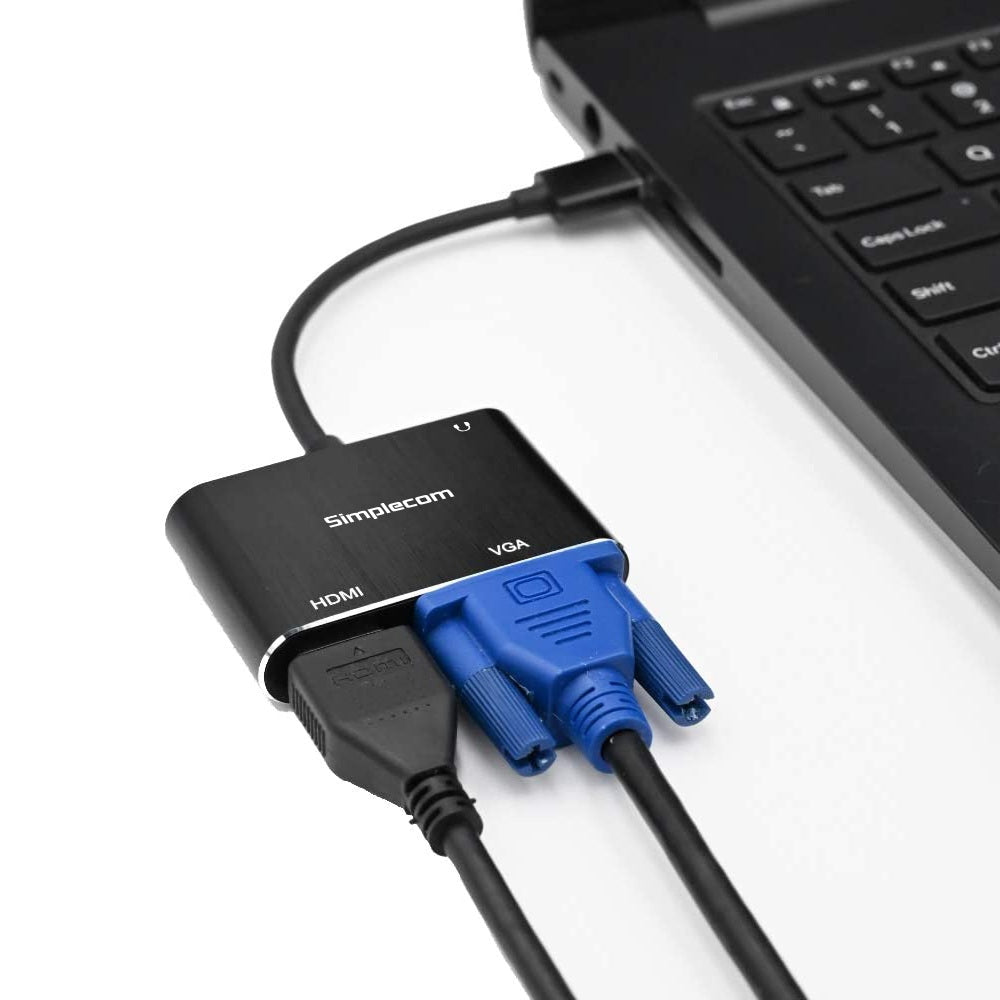 Usb To Hdmi + Vga Video Card Adapter With 3.5Mm Audio | TVs & Accessories