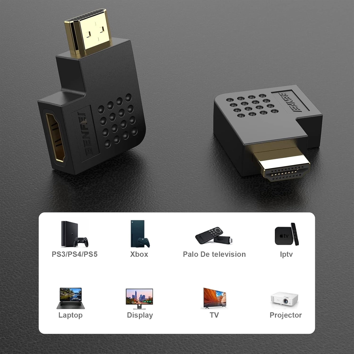 HDMI Male to Female Right Angle 90 Degree Adapter, Computer Cables & Adapters - photo 7