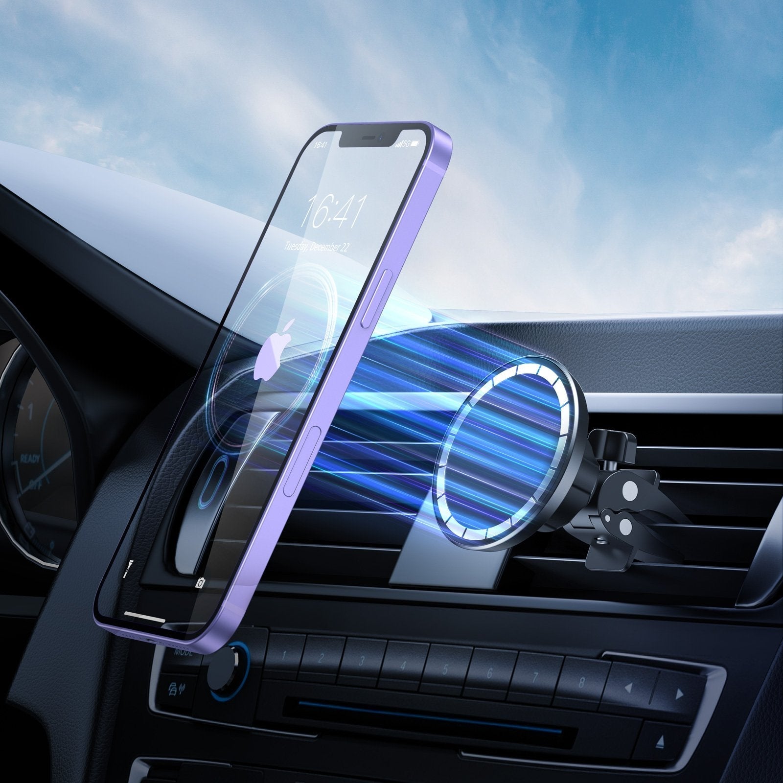 Car Mounts - At0004 Magsafe Iphone 12 Magnetic Car Mount Car Air Vent Phone Holder