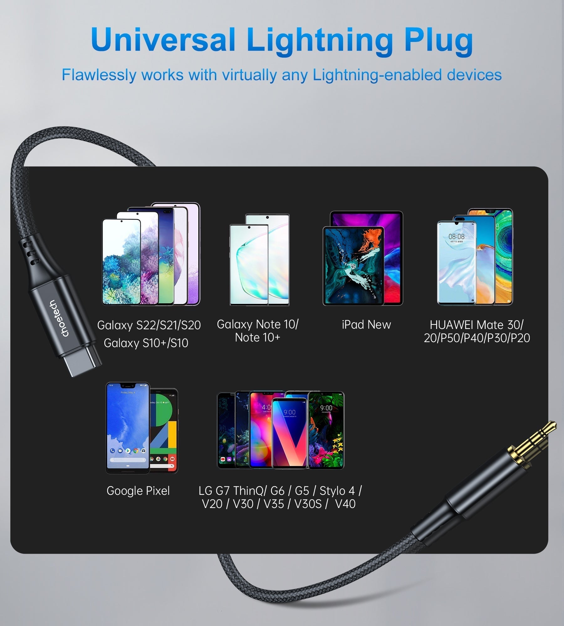 Aux006 Type-C To 3.5Mm Audio Cable 1M, High Quality Clear Sound