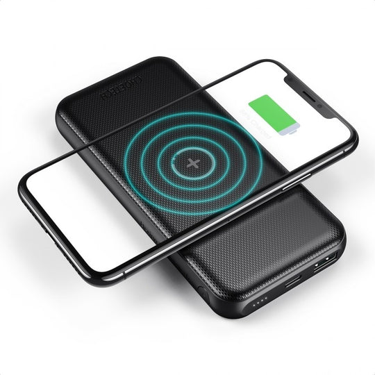 B650-Cc Power Bank 10000Mah With Wireles Power Bank (Black) - Charging