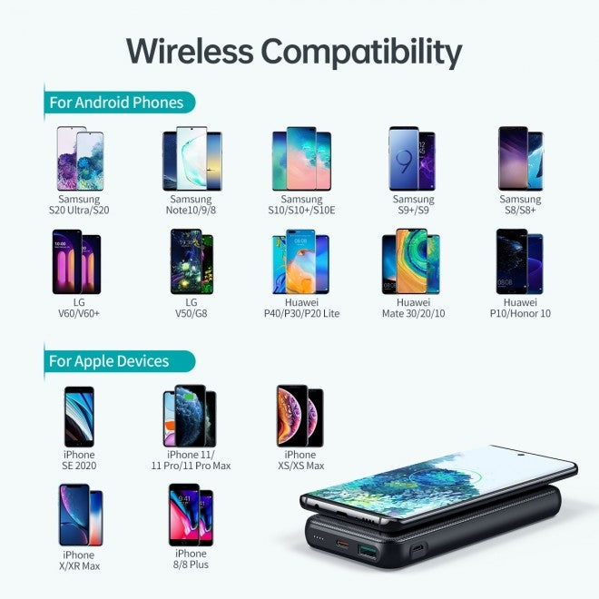 Charging - B650-Cc Power Bank 10000Mah With Wireles Power Bank (Black)