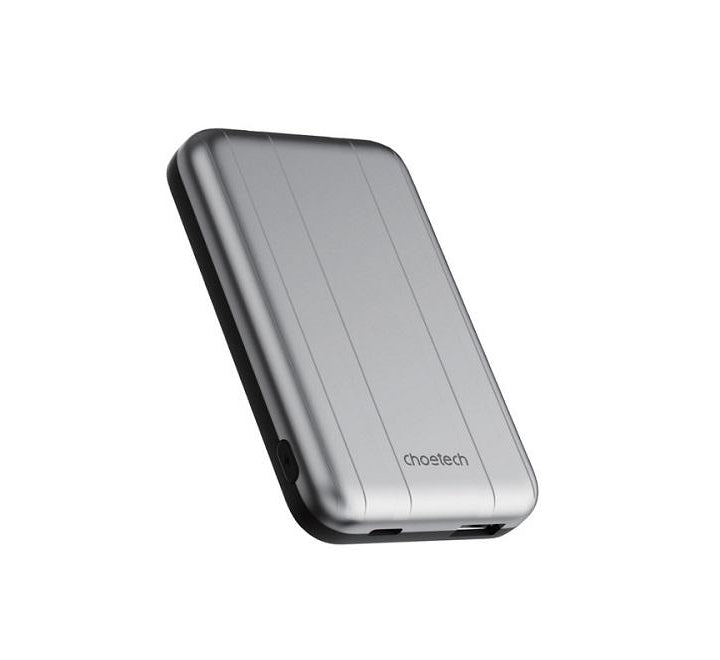 B655-Sl 5000Mah Magnetic Wireless Power Bank 10W (Silver), Silver colour