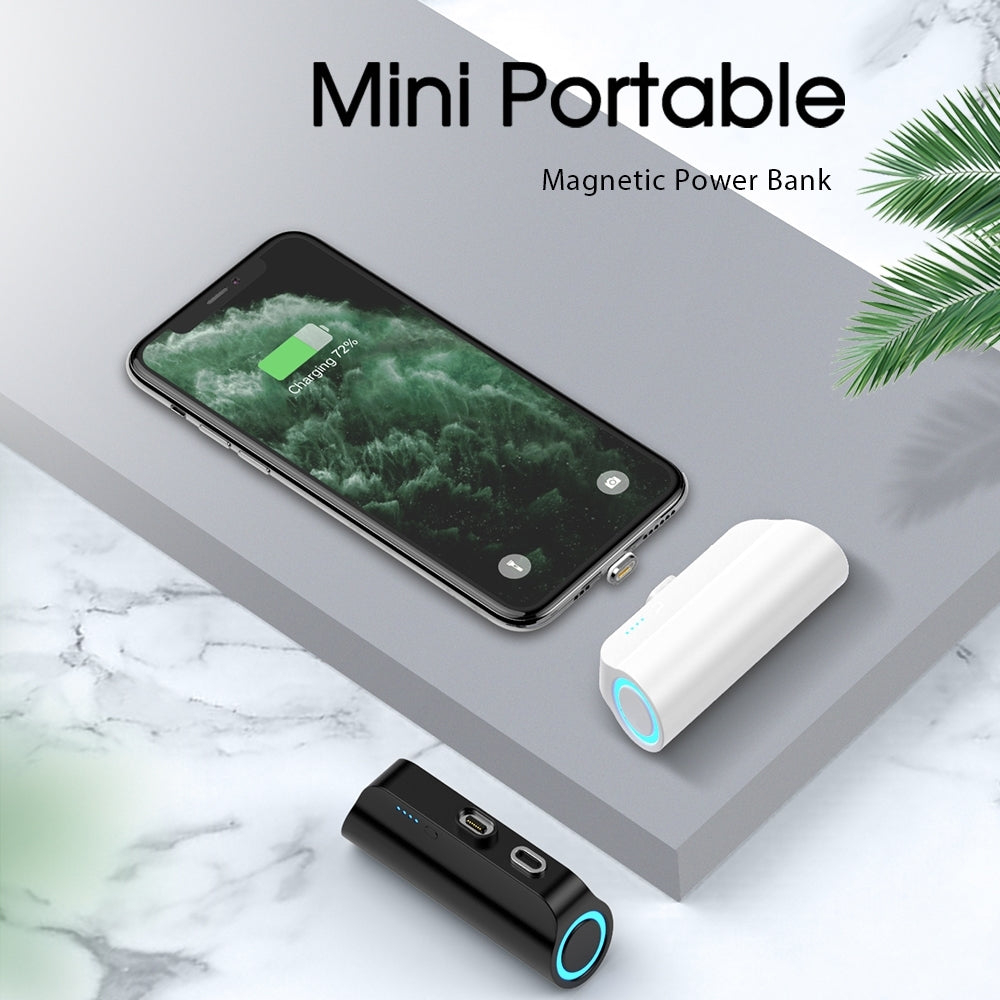 Power Banks & Chargers - B660-Bk 3000Mah Mini Power Bank With 3 Magnetic Connectors (Black)